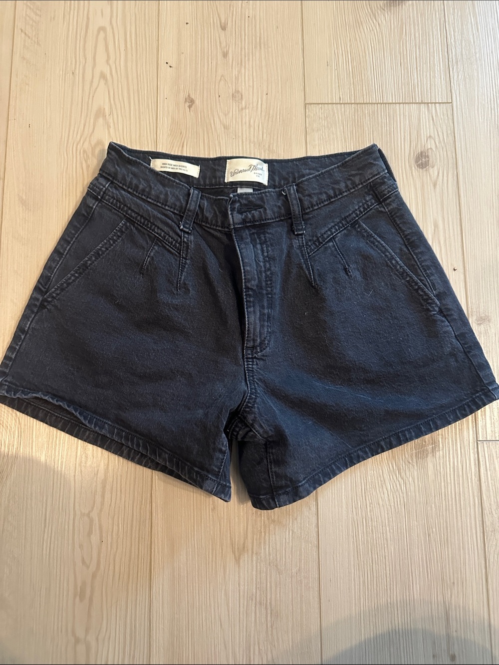 Universal Thread High-Waist Black Denim Shorts